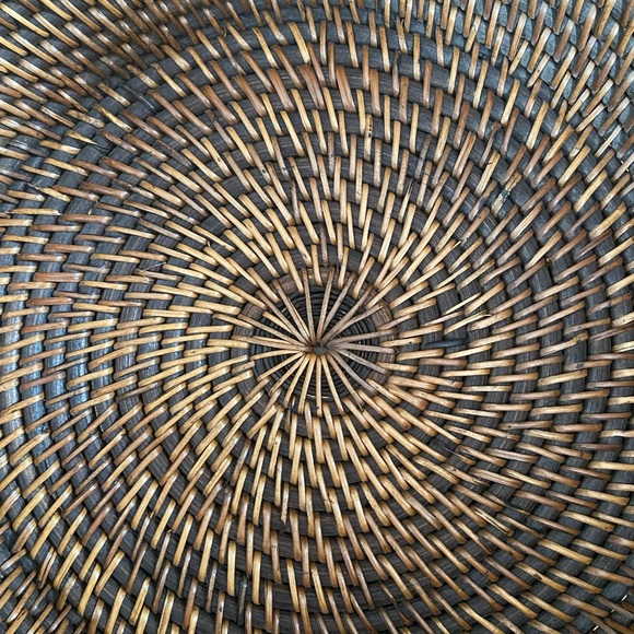 Large Handwoven Rattan Wicker Flare Basket Boho Home Decor - Picture 14 of 16